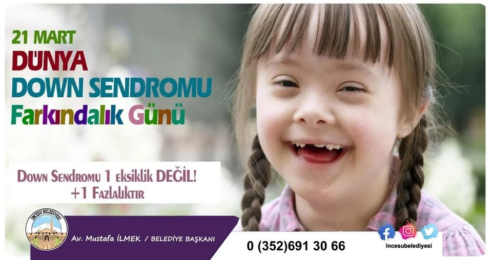 21 Mart Dünya Down Sendromu Farkındalık Günü kutlu olsun.