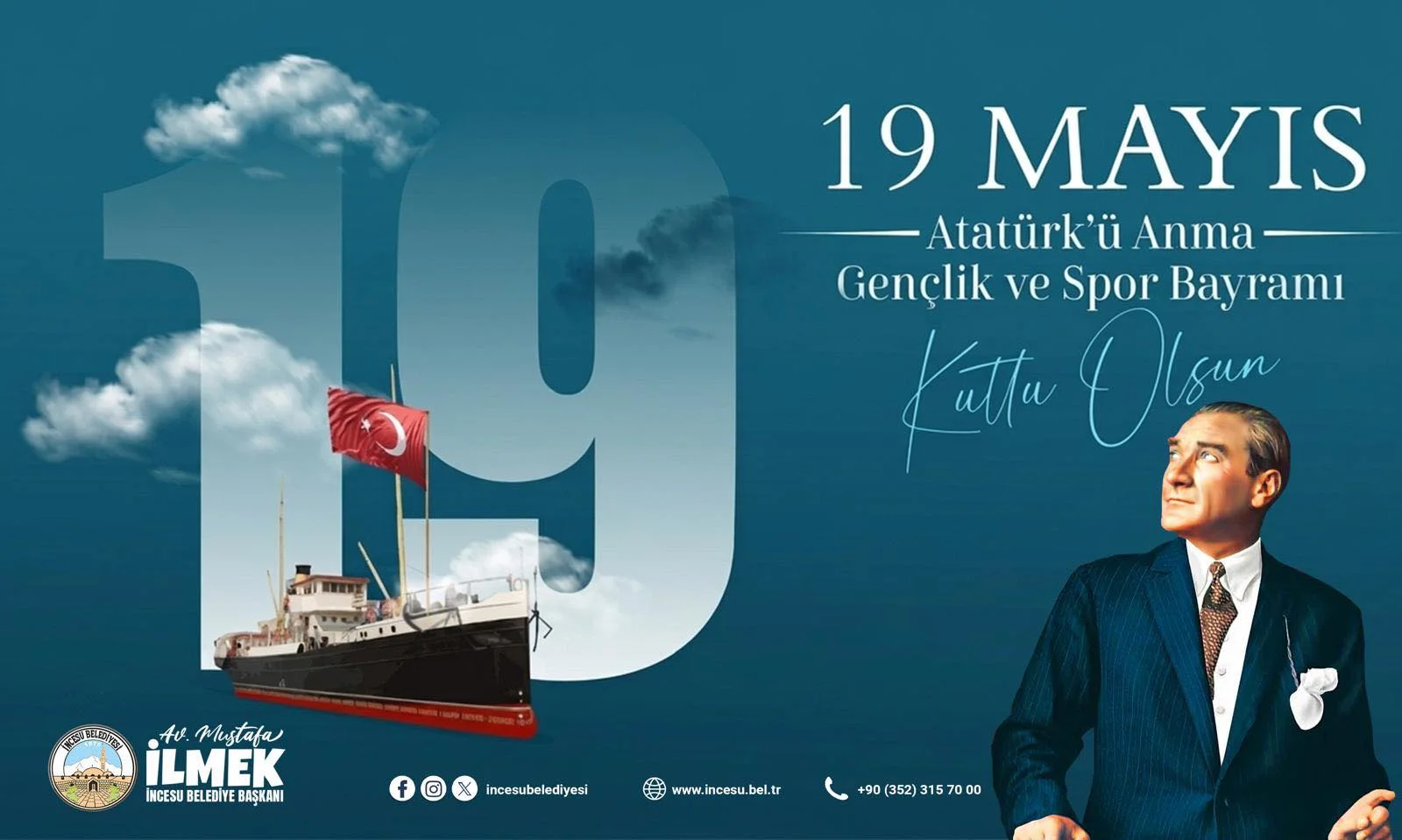 19 Mayıs 1919 Atatürk’ü Anma, Gençlik ve Spor Bayramı’mız Kutlu Olsun…