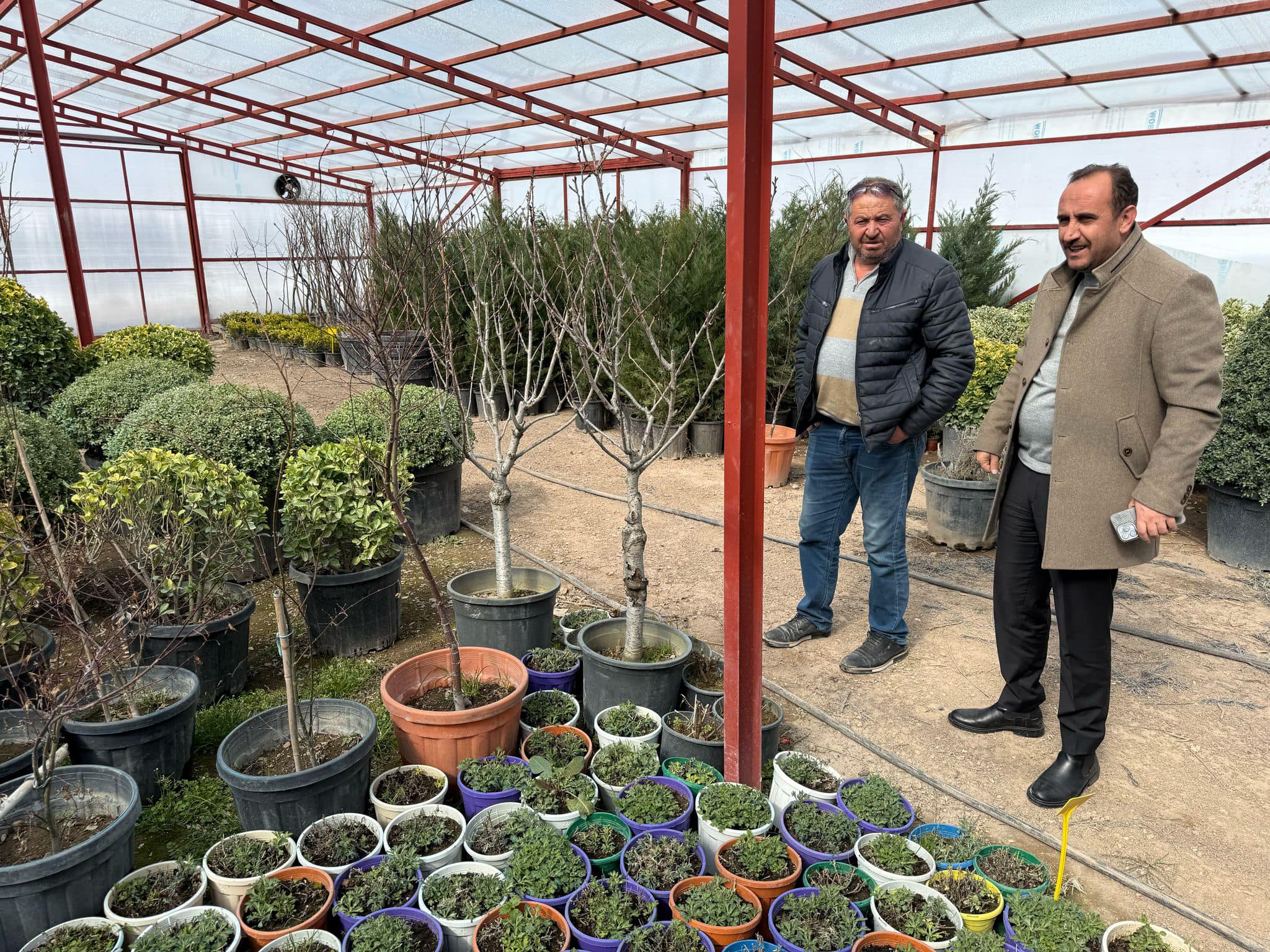 Belediye Başkanımız Av. Mustafa İLMEK, Selay Fide Ağaç ve Süs Bitki Serasını ziyaret etti.